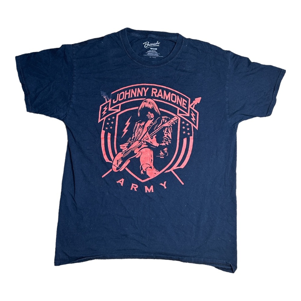 Bravado Johnny Ramone Army Faded Black Tee Unisex Large